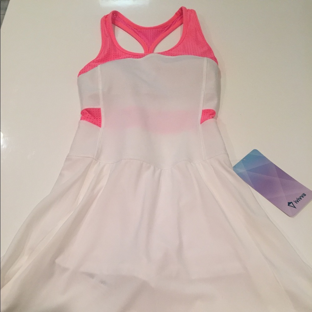 Ivivva -Girls white and coral athletic dress